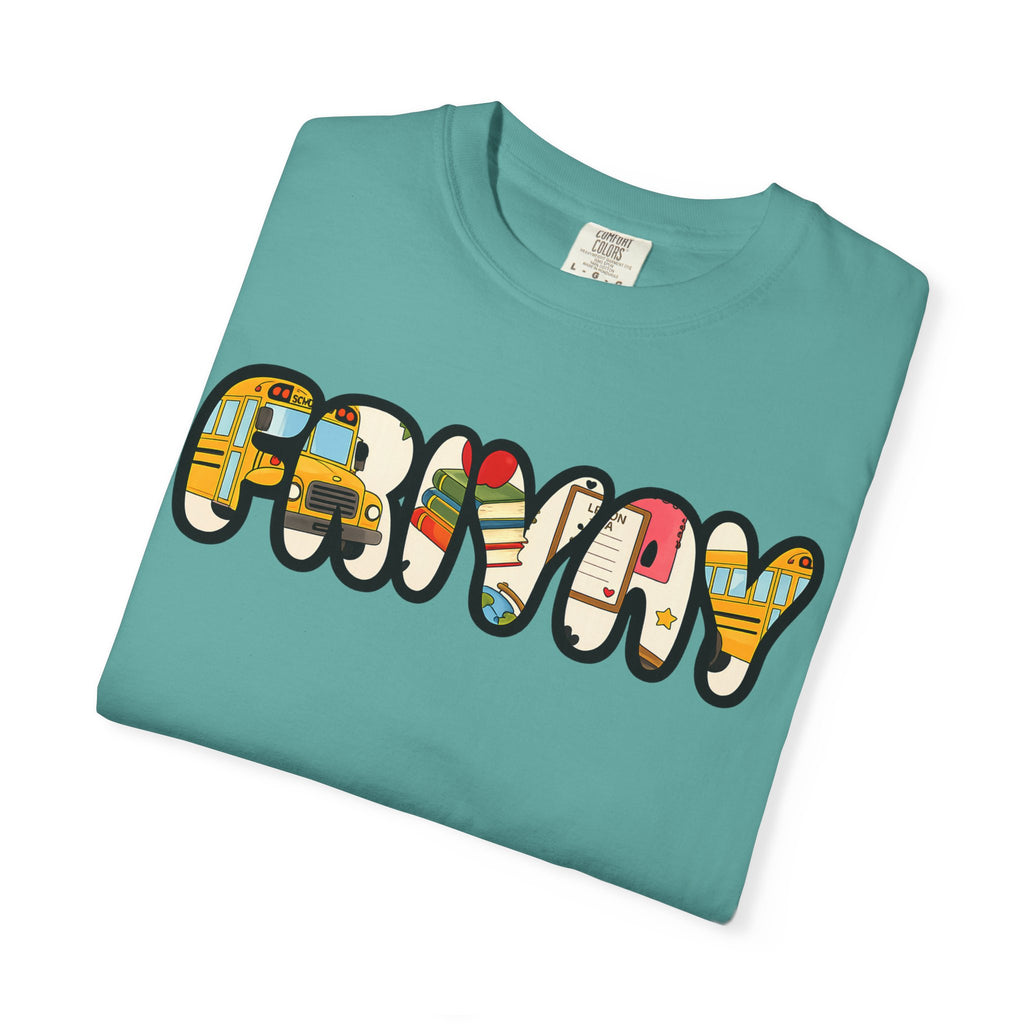 Funny Bubble Letter T-Shirt — Colorful Retro Graphic Tee