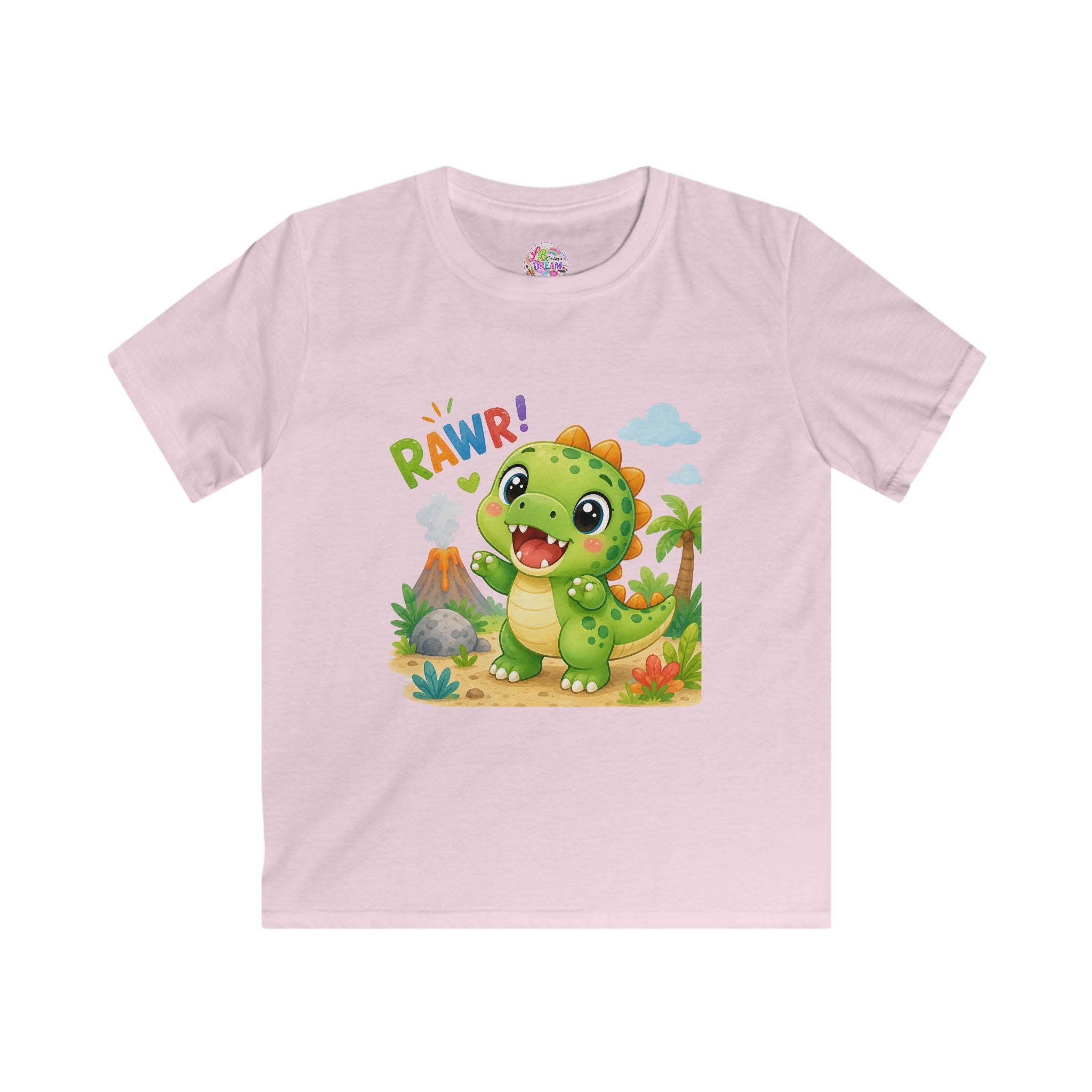 Kids Dinosaur Tee — Cute 'RAWR!' Cartoon Dino Shirt for Toddlers & Preschoolers