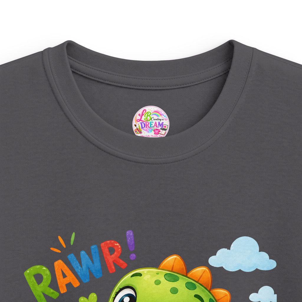 Kids Dinosaur Tee — Cute 'RAWR!' Cartoon Dino Shirt for Toddlers & Preschoolers