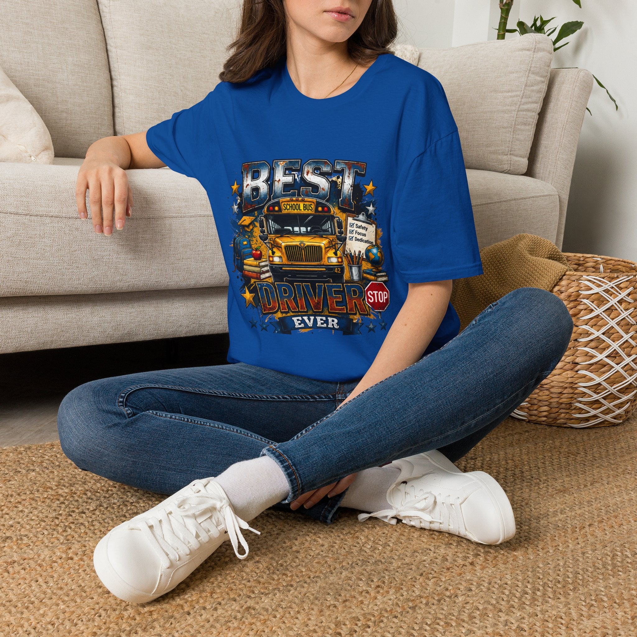 School Bus Driver T-Shirt – "Best Driver Ever" Tribute Tee