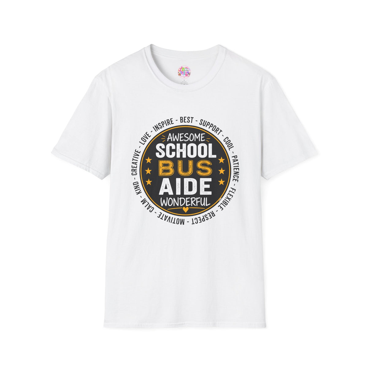 School Bus Aide T-Shirt — "Awesome School Bus" Appreciation Tee for Drivers & Aides