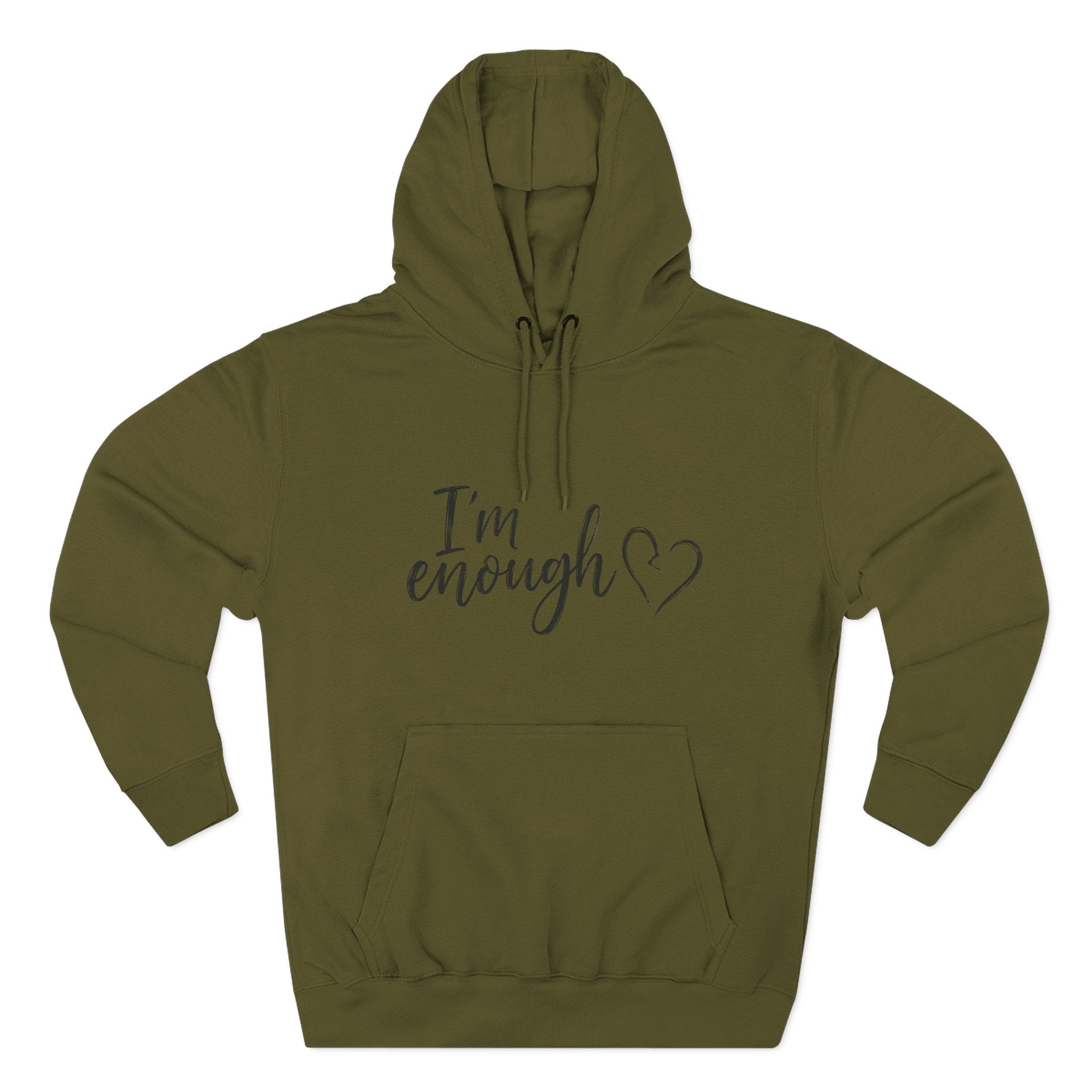 I'm Enough Fleece Hoodie - Self-Love Comfort Pullover
