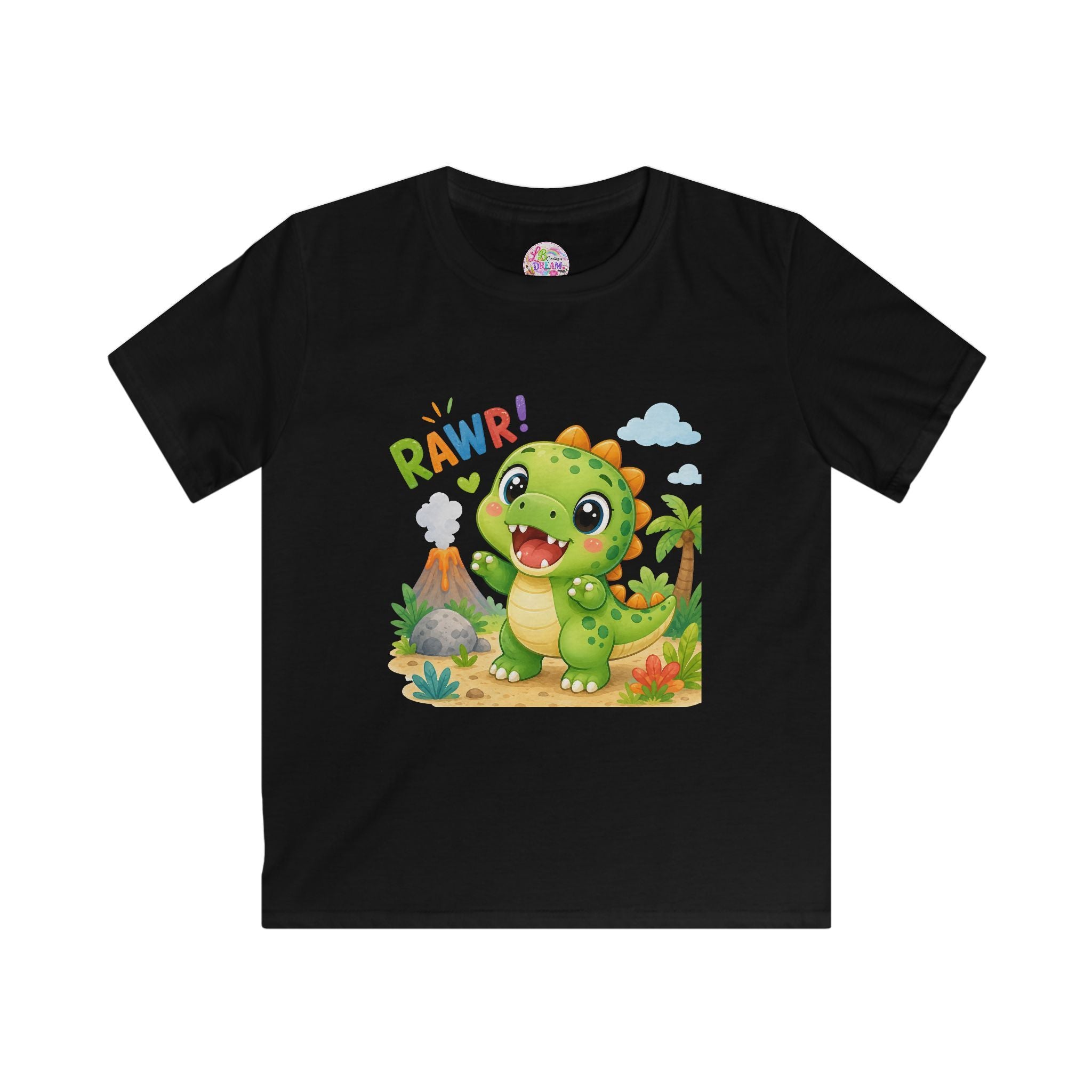 Kids Dinosaur Tee — Cute 'RAWR!' Cartoon Dino Shirt for Toddlers & Preschoolers