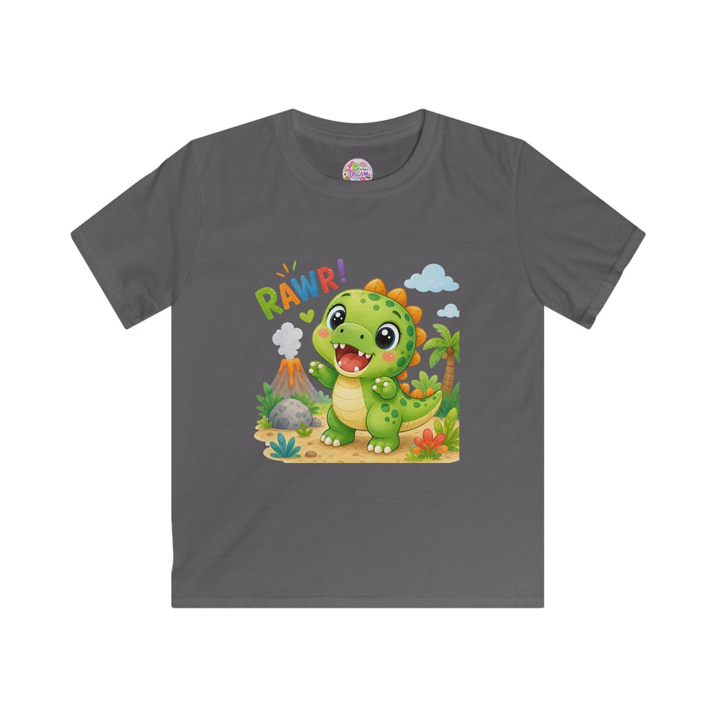 Kids Dinosaur Tee — Cute 'RAWR!' Cartoon Dino Shirt for Toddlers & Preschoolers