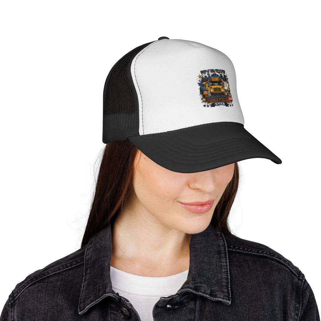 Best Truck Driver Ever Trucker Cap – Vintage School Bus Dad Hat