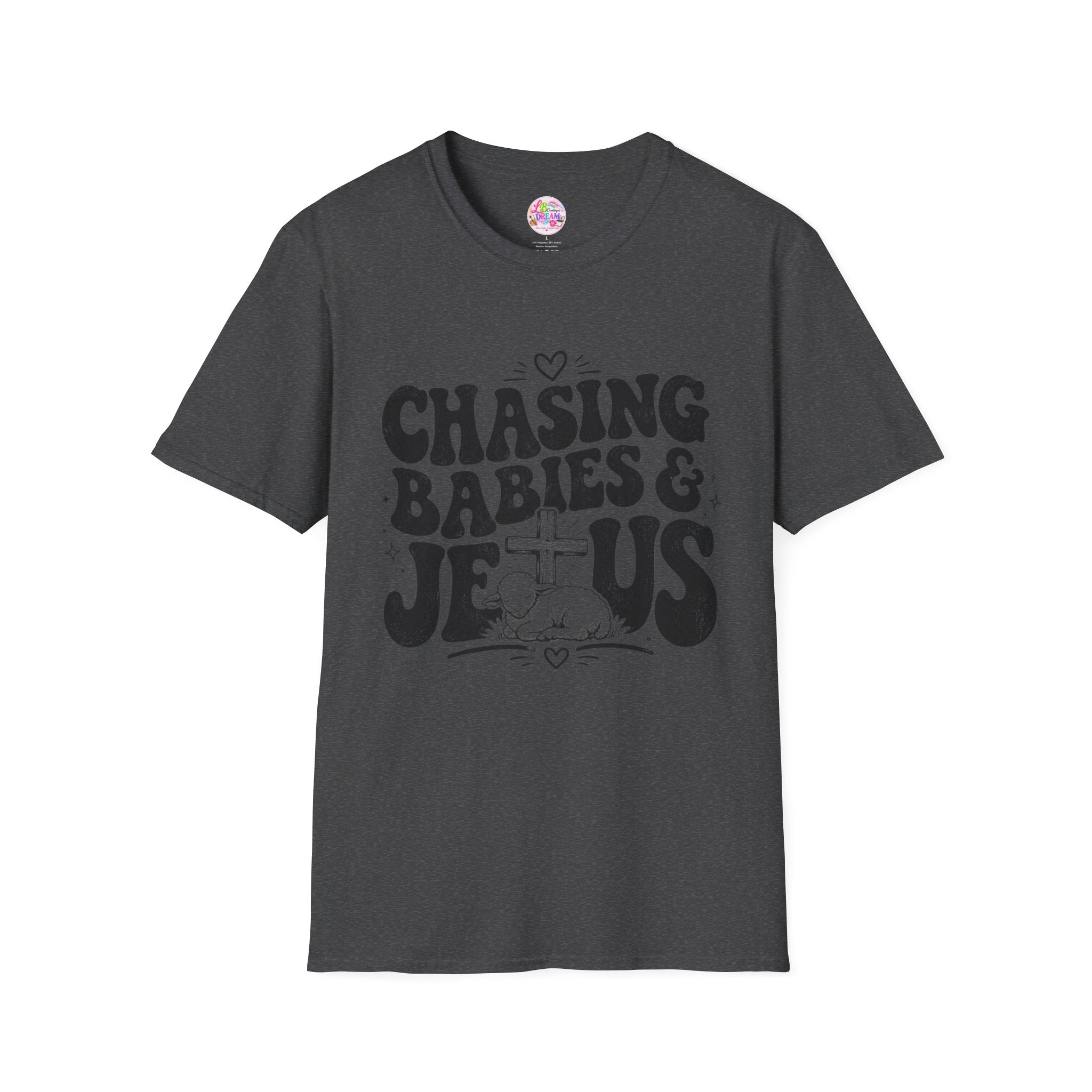 Chasing Babies & Jesus T-Shirt — Retro Christian Faith Graphic Tee
