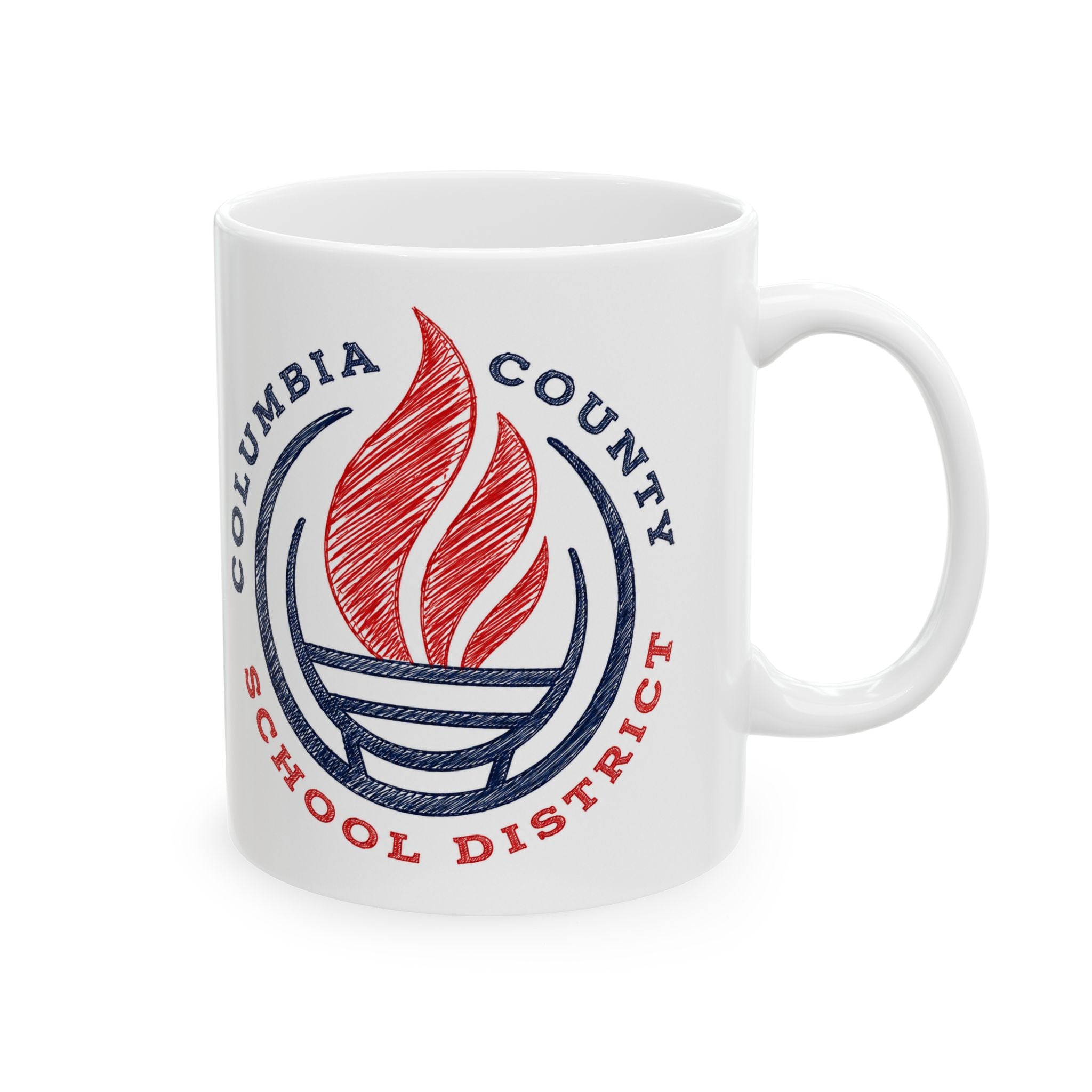 Columbia County School District Logo Mug — Ceramic Coffee Cup (11oz, 15oz)