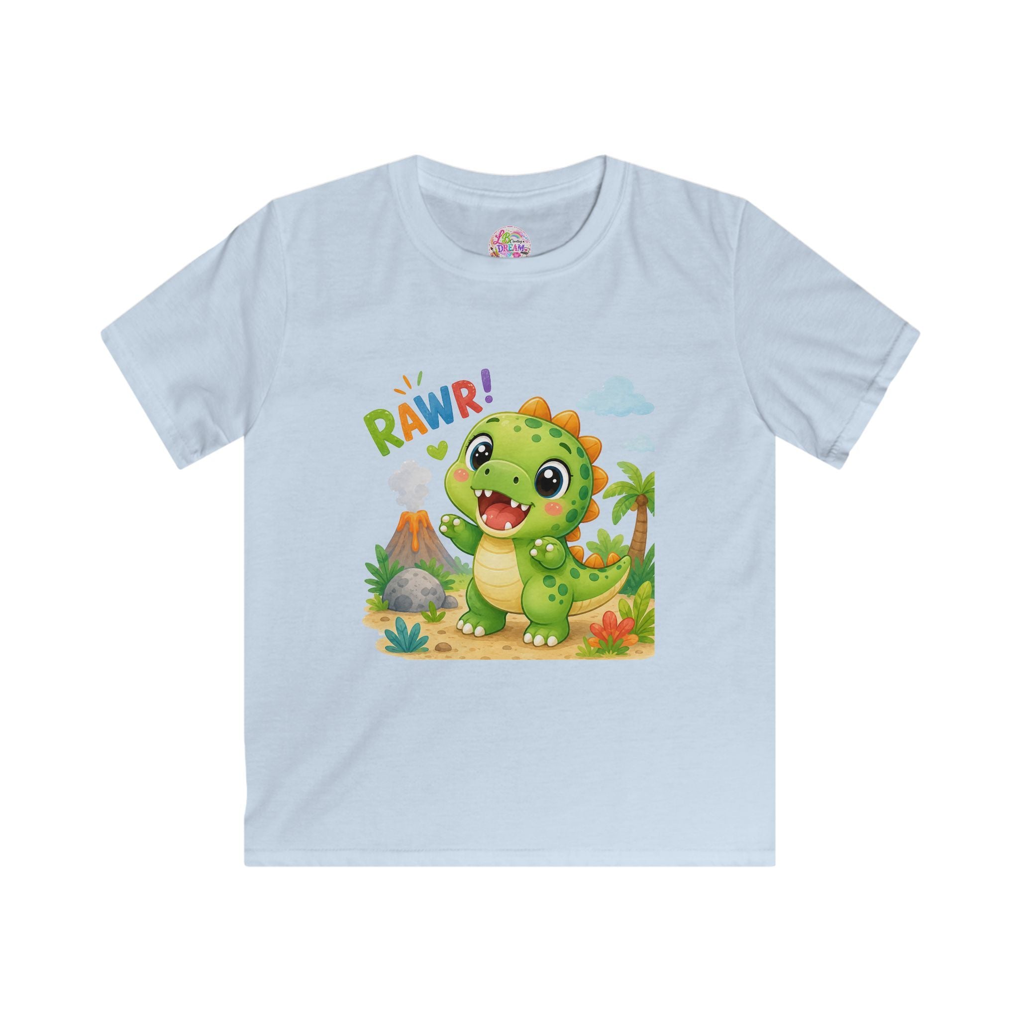 Kids Dinosaur Tee — Cute 'RAWR!' Cartoon Dino Shirt for Toddlers & Preschoolers