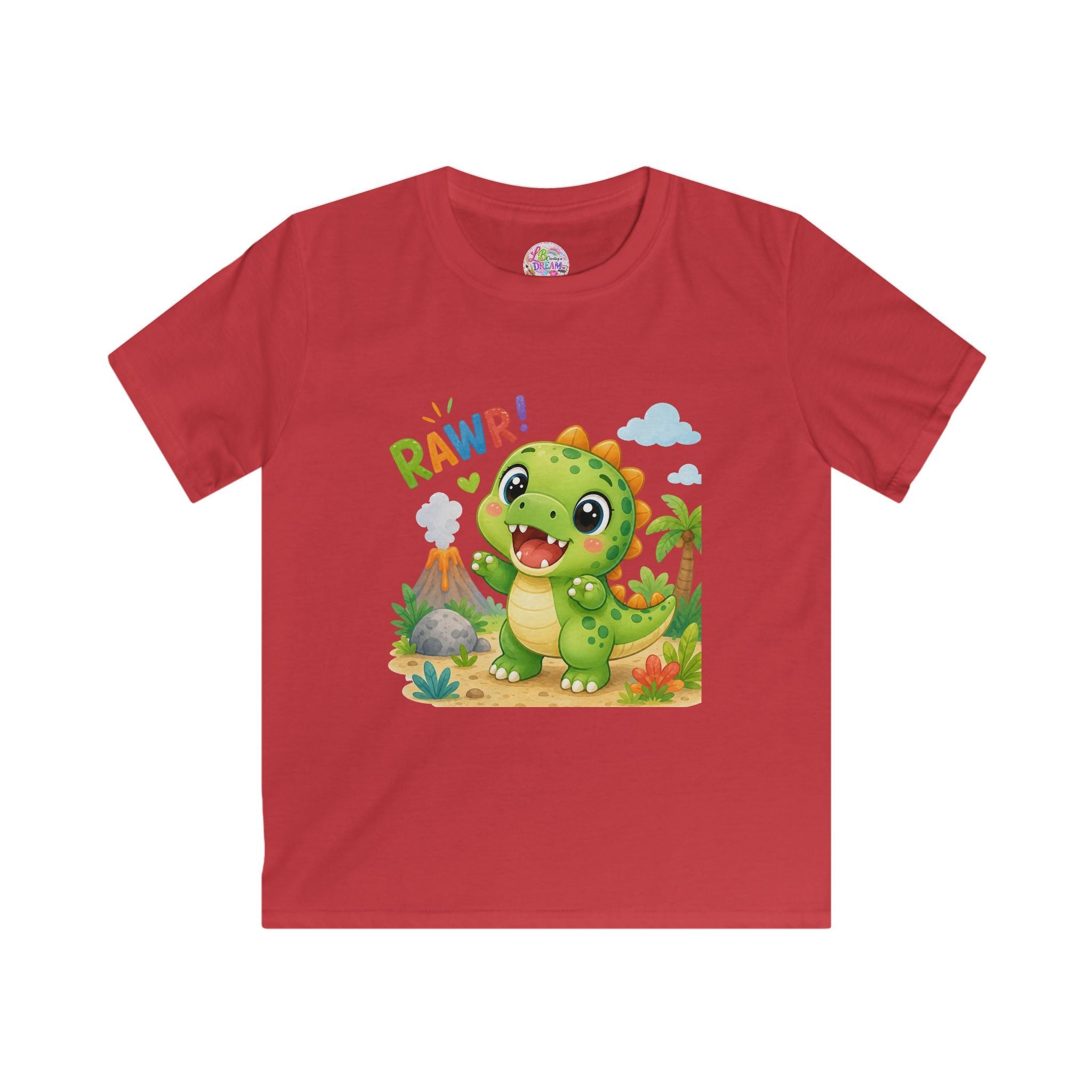 Kids Dinosaur Tee — Cute 'RAWR!' Cartoon Dino Shirt for Toddlers & Preschoolers