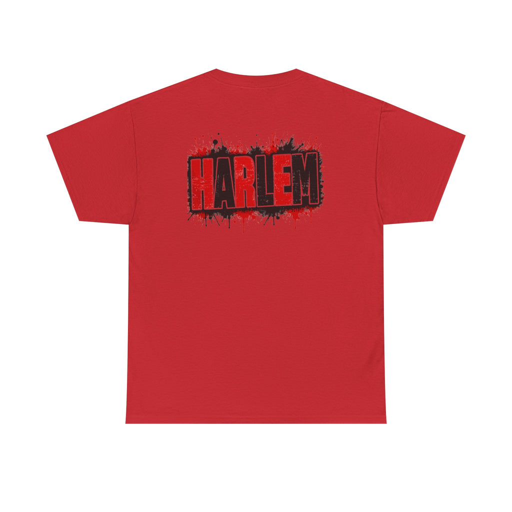 Harlem Graffiti T-Shirt — Bold Red & Black Urban Streetwear Tee