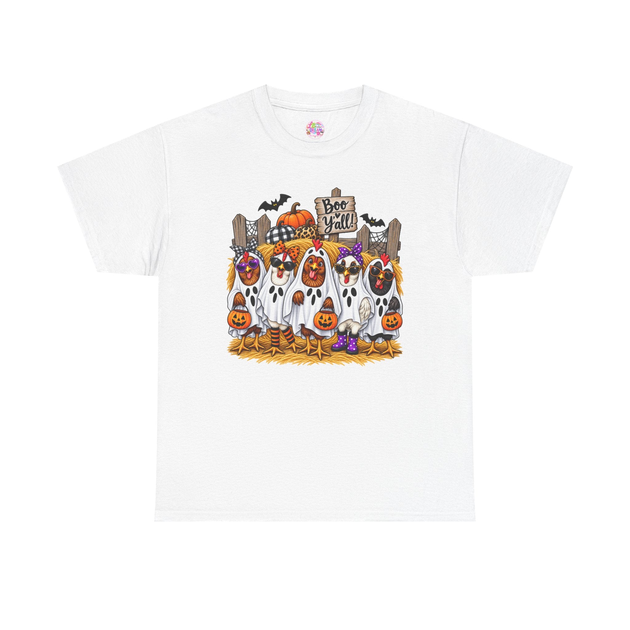 Halloween Ghosts and Pumpkins T-Shirt – Cute 'Bee-Yall' Fall Costume Tee
