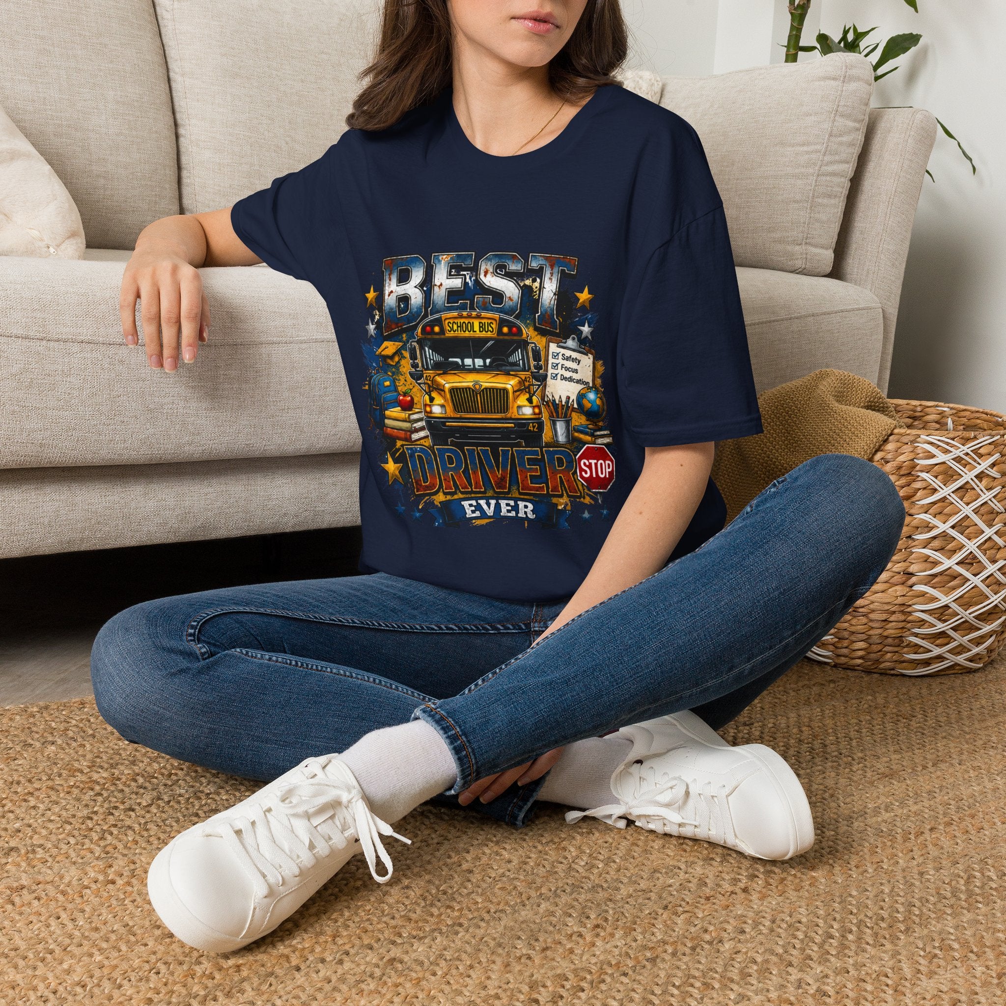 School Bus Driver T-Shirt – "Best Driver Ever" Tribute Tee
