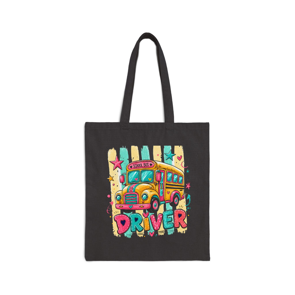 School Bus Driver Tote Bag — Colorful 'Driver' Canvas Tote