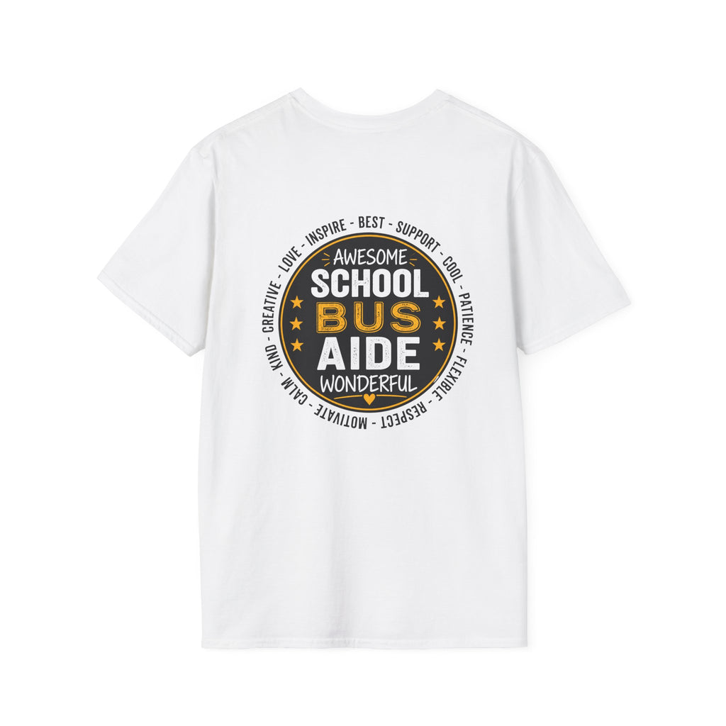 School Bus Aide T-Shirt — "Awesome School Bus" Appreciation Tee for Drivers & Aides