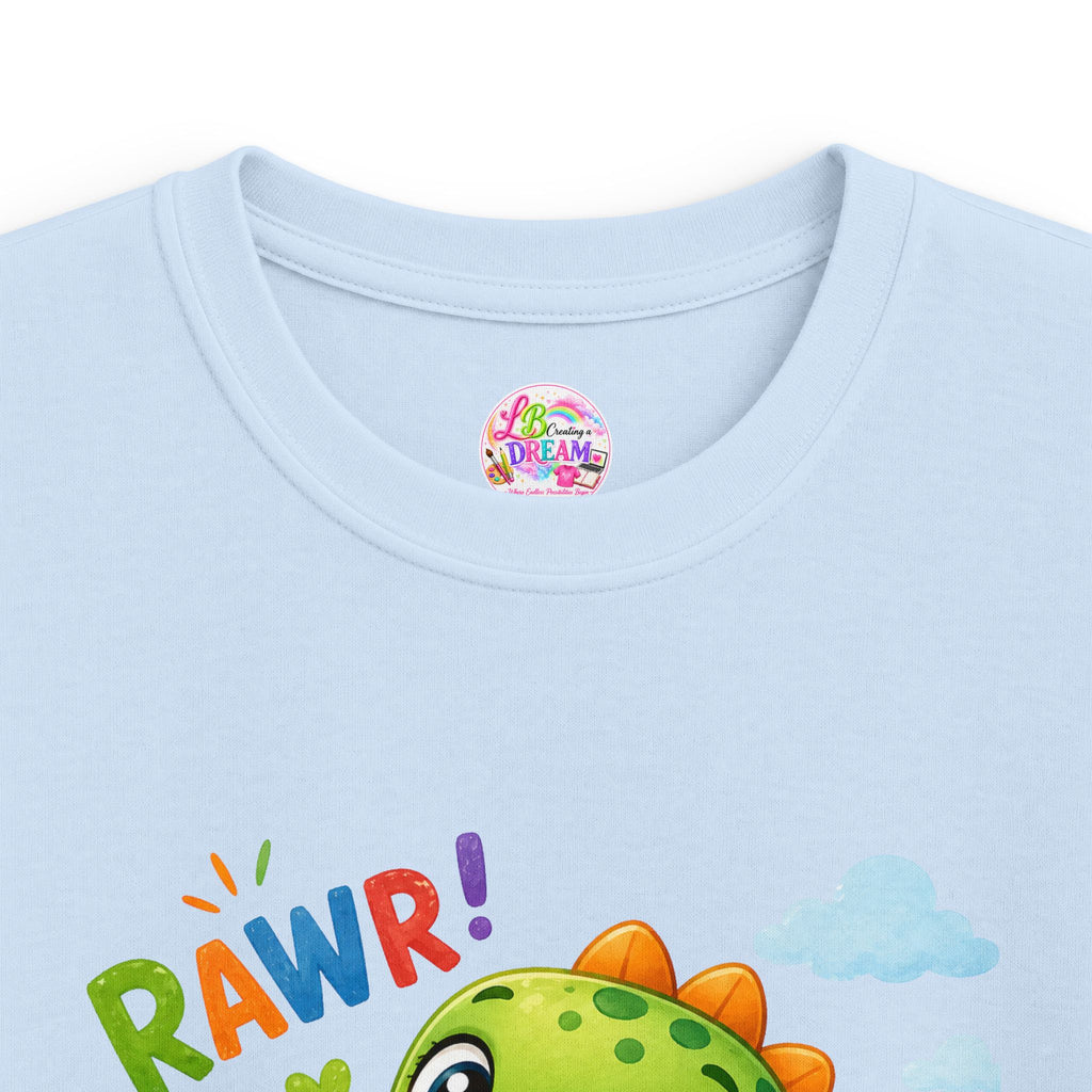 Kids Dinosaur Tee — Cute 'RAWR!' Cartoon Dino Shirt for Toddlers & Preschoolers