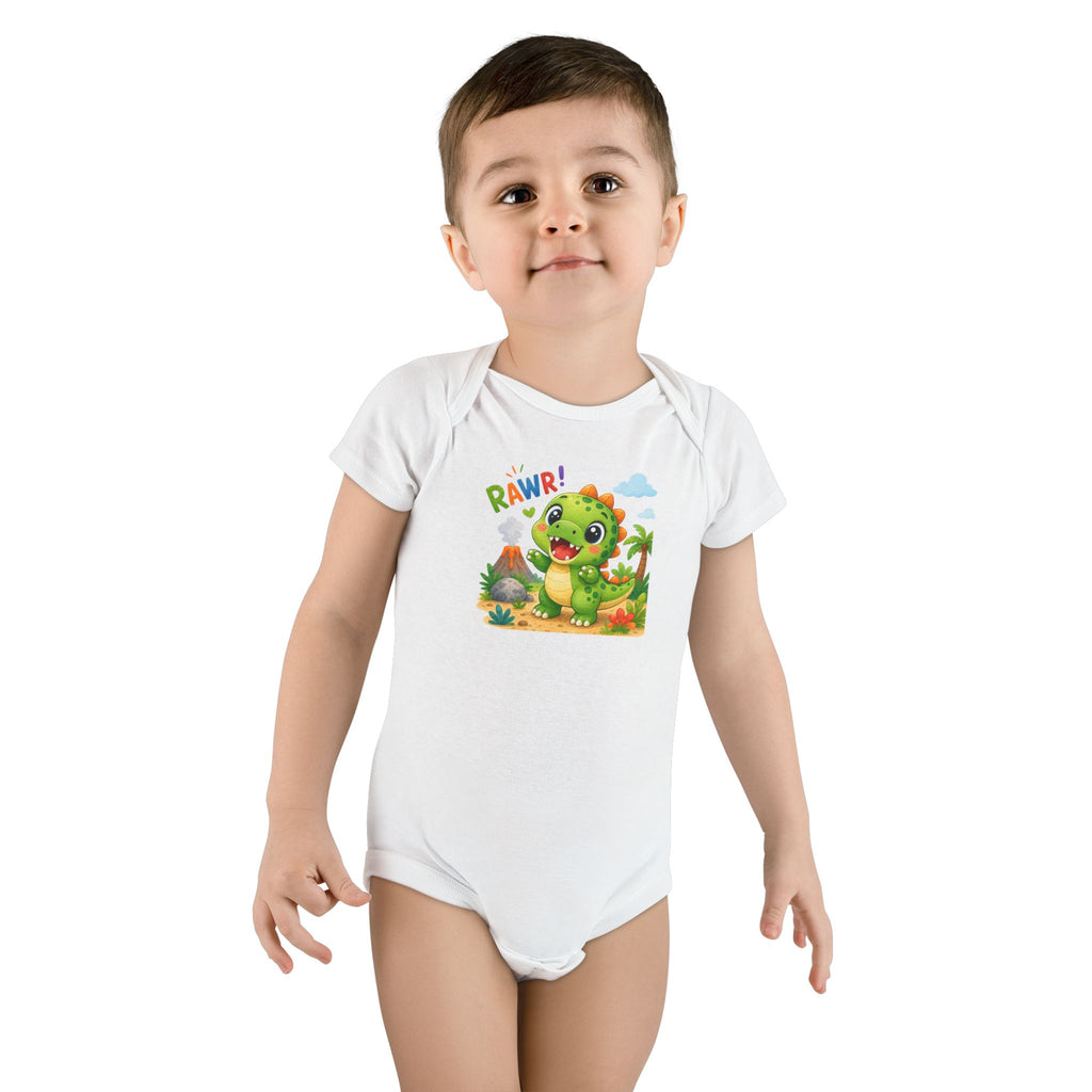 Baby Dinosaur Onesie – "RAWR!" Organic Cotton Bodysuit