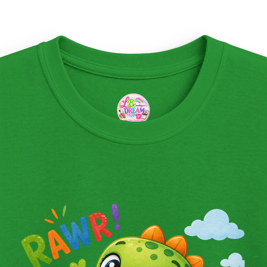 Kids Dinosaur Tee — Cute 'RAWR!' Cartoon Dino Shirt for Toddlers & Preschoolers