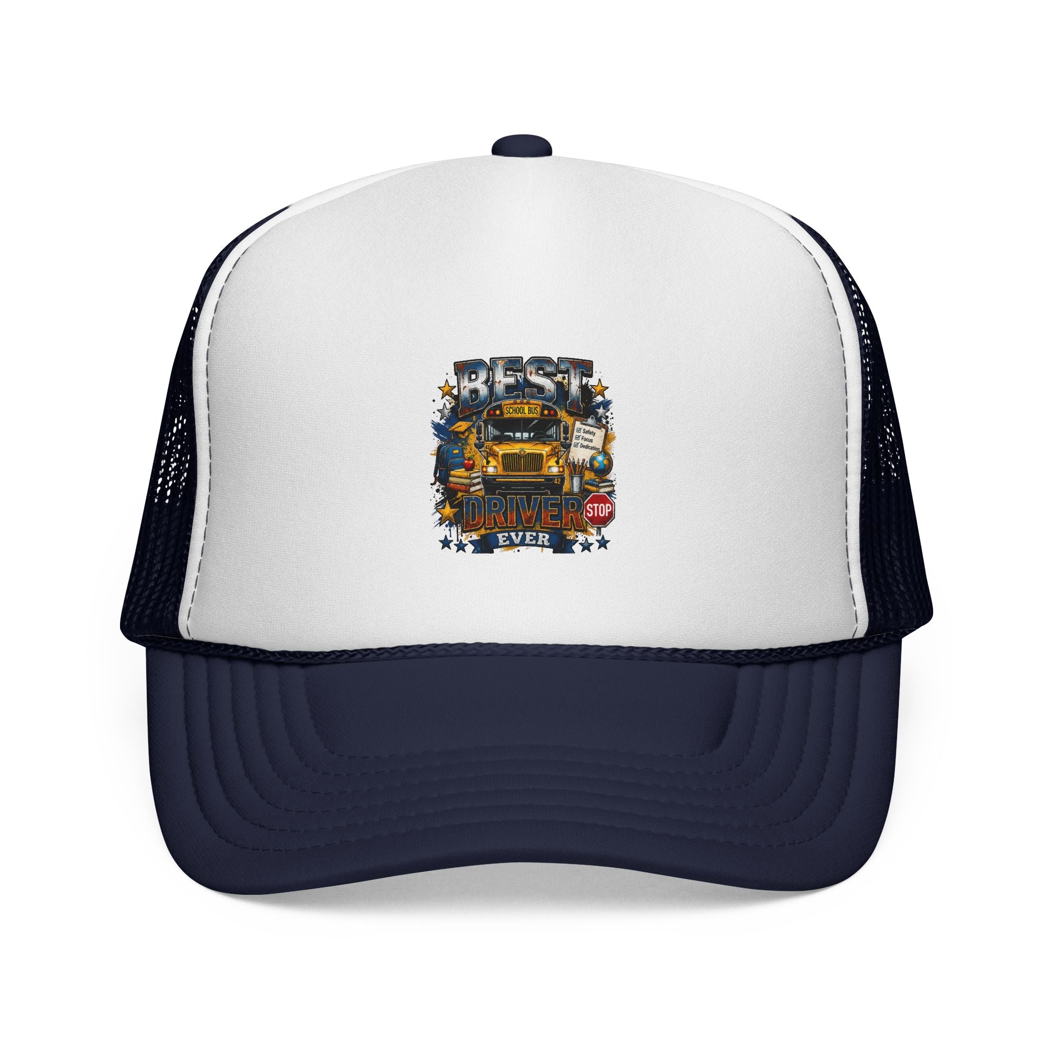 Best Truck Driver Ever Trucker Cap – Vintage School Bus Dad Hat