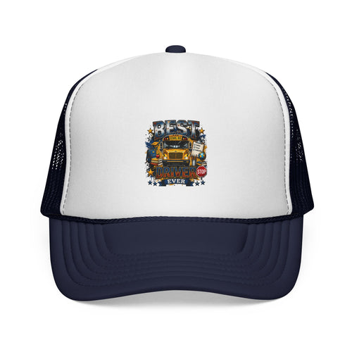 Best Truck Driver Ever Trucker Cap – Vintage School Bus Dad Hat