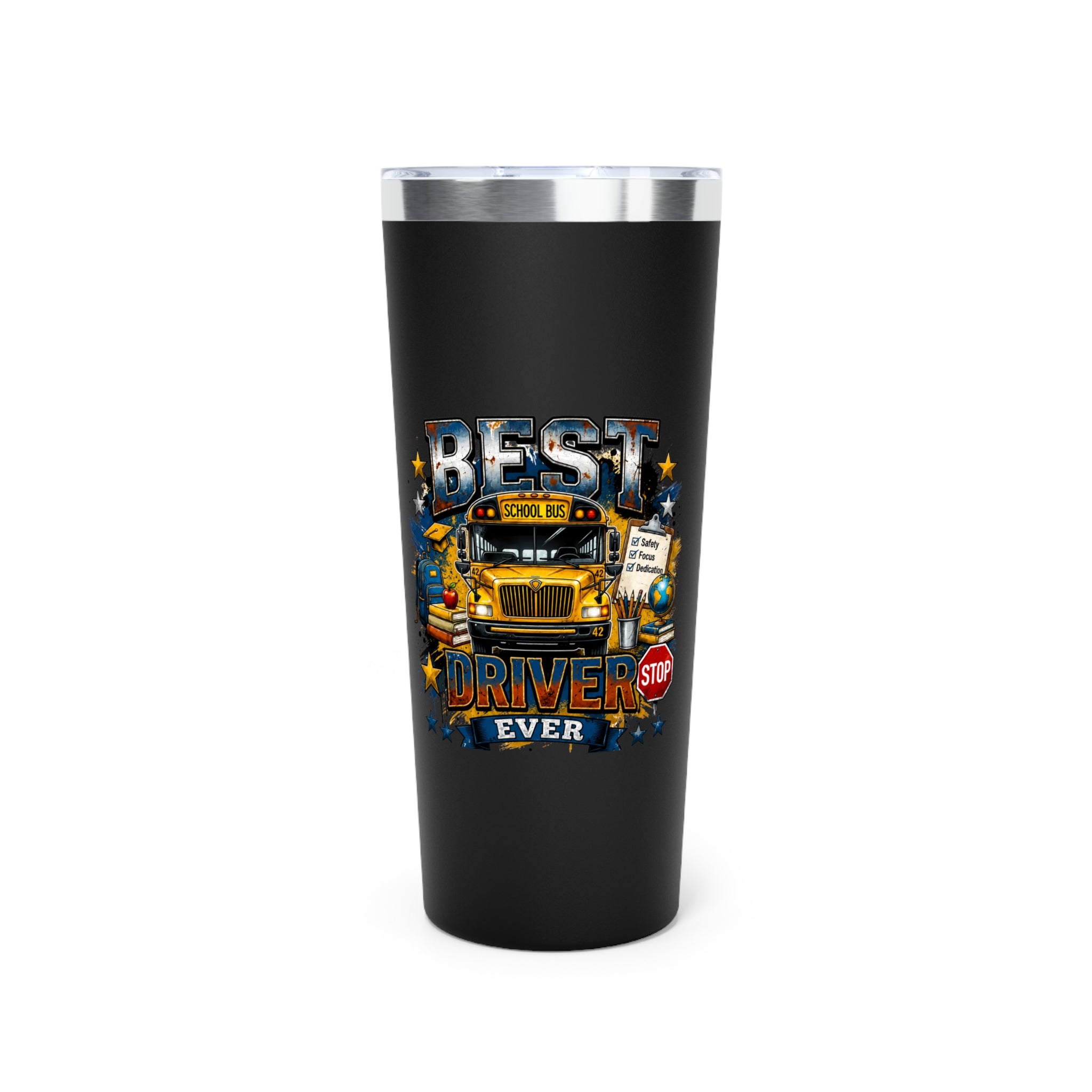 22oz Insulated Tumbler — Bright USA Mechanic Vintage “Best Dad” Design