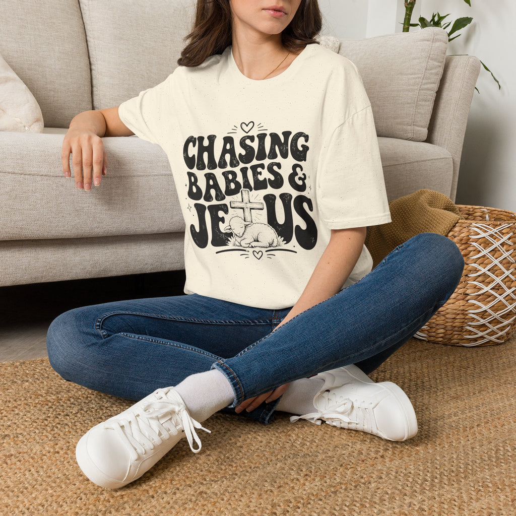 Chasing Babies & Jesus T-Shirt — Retro Christian Faith Graphic Tee