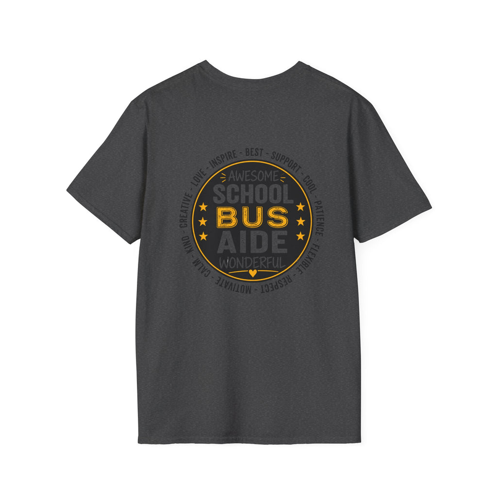 School Bus Aide T-Shirt — "Awesome School Bus" Appreciation Tee for Drivers & Aides