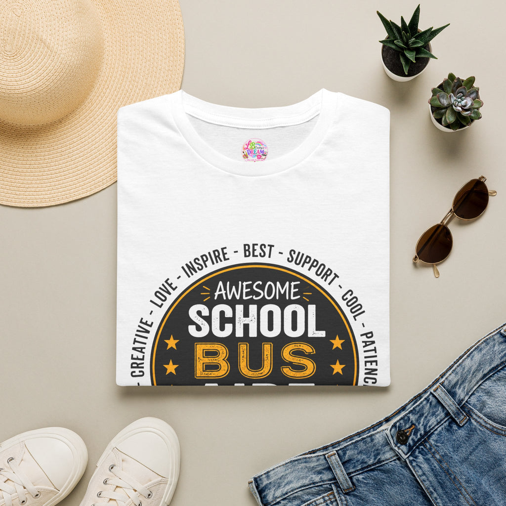School Bus Aide T-Shirt — "Awesome School Bus" Appreciation Tee for Drivers & Aides