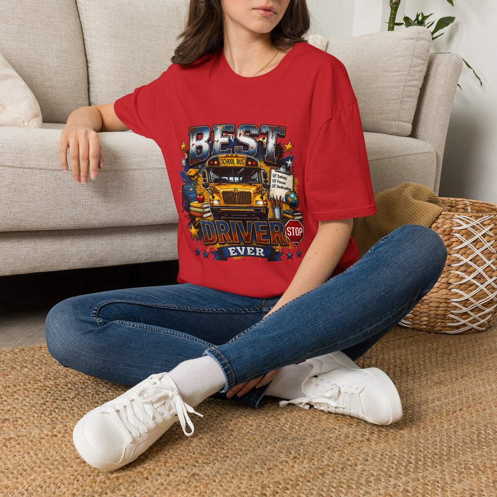 School Bus Driver T-Shirt – "Best Driver Ever" Tribute Tee