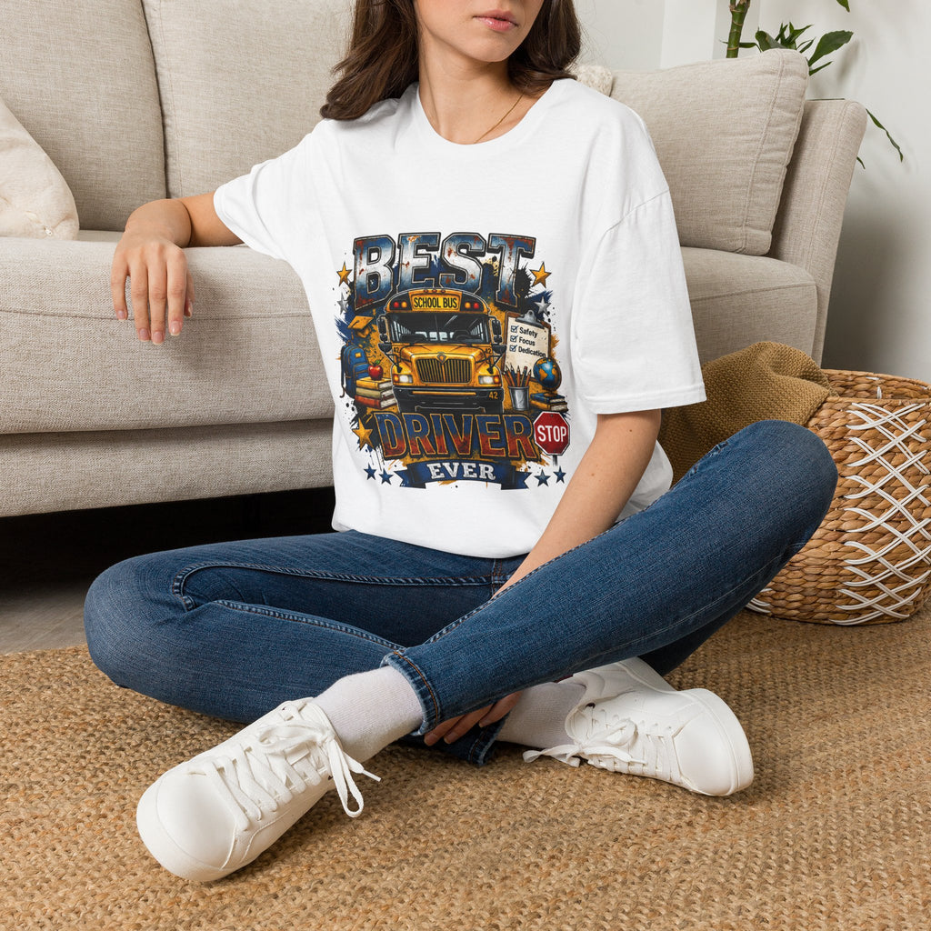 School Bus Driver T-Shirt – "Best Driver Ever" Tribute Tee