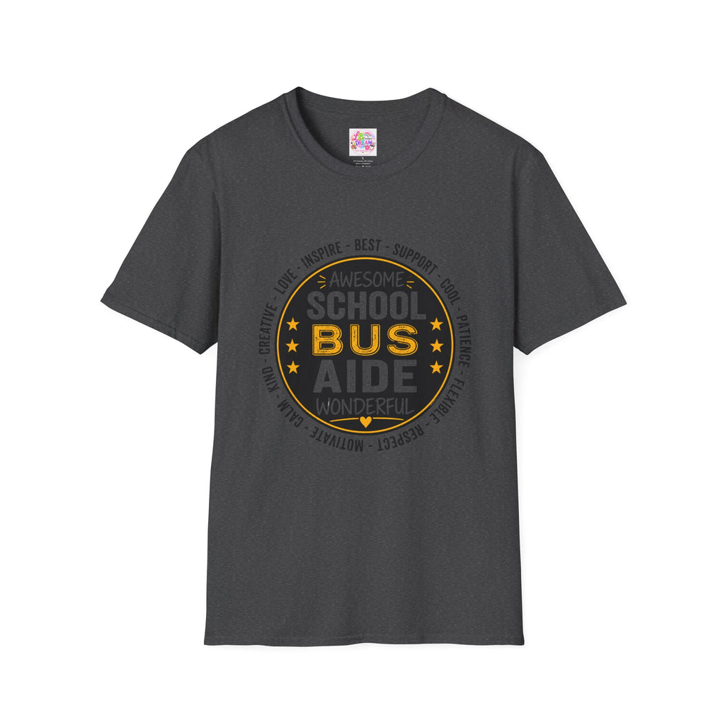 School Bus Aide T-Shirt — "Awesome School Bus" Appreciation Tee for Drivers & Aides