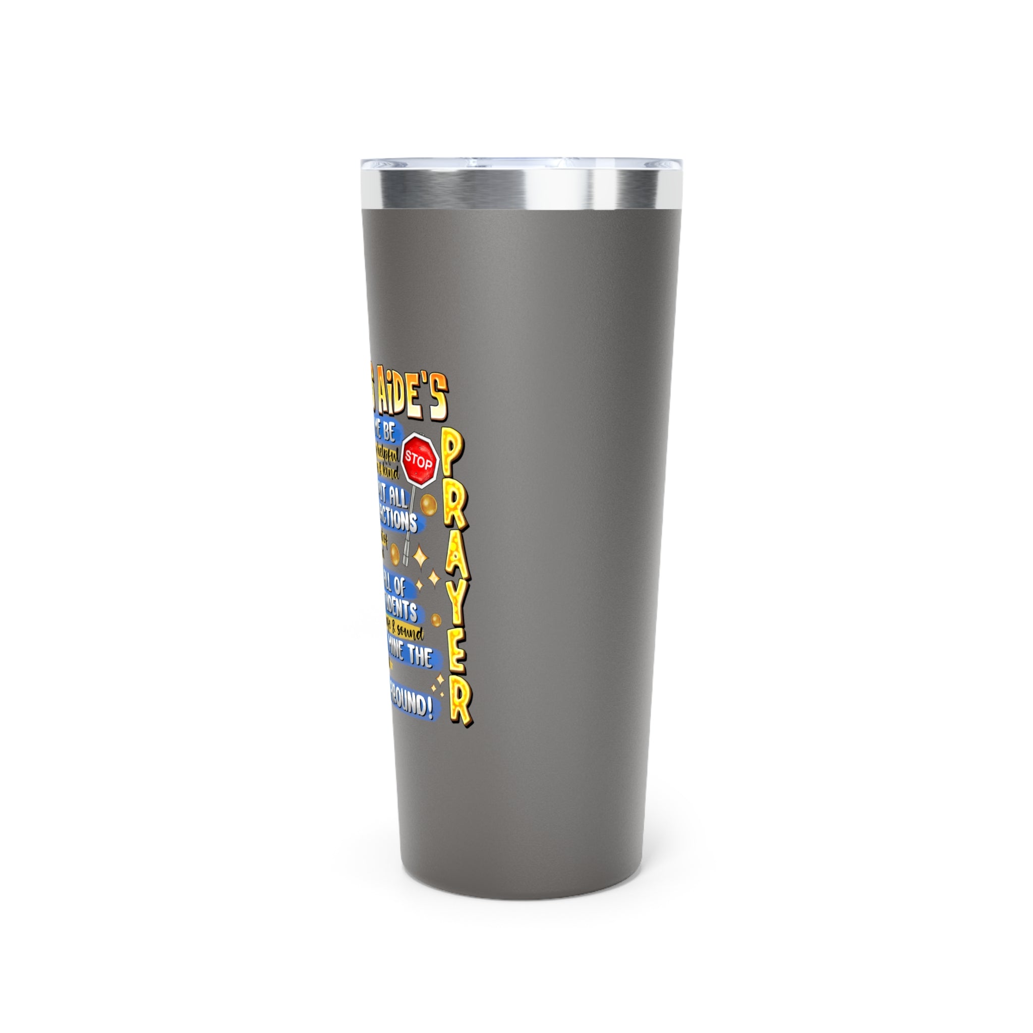 School Bus Driver Tumbler — 22oz Insulated Travel Cup with 'Driver's Prayer' Design