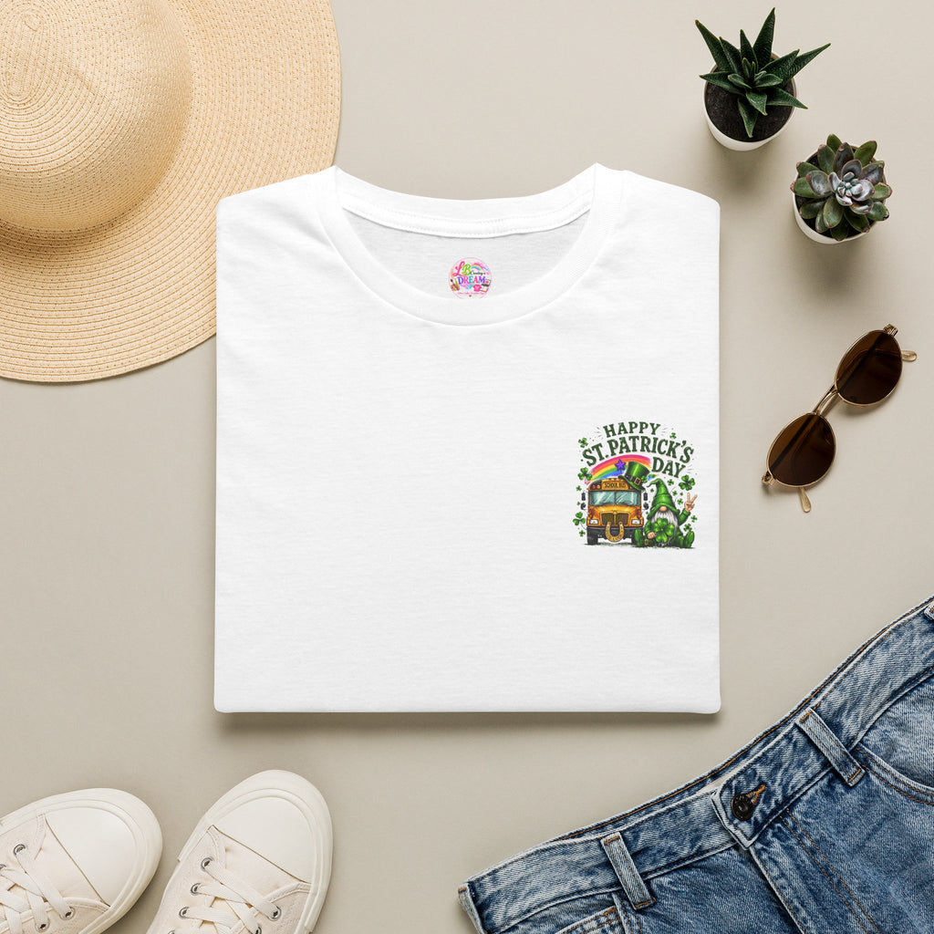 St. Patrick's Day T-Shirt - 'Happy St. Patrick's Day' Shamrock Truck Pocket Tee