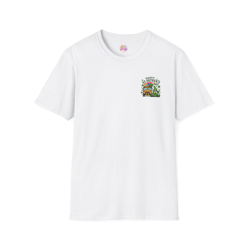 St. Patrick's Day T-Shirt - 'Happy St. Patrick's Day' Shamrock Truck Pocket Tee