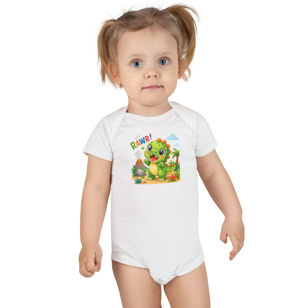Baby Dinosaur Onesie – "RAWR!" Organic Cotton Bodysuit