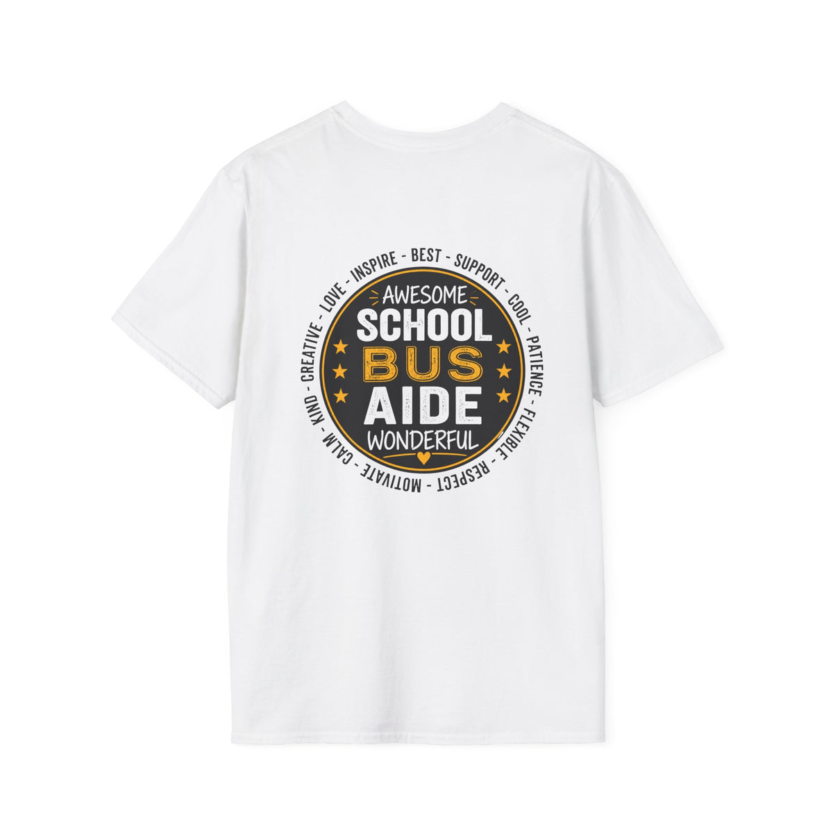 School Bus Aide T-Shirt — "Awesome School Bus" Appreciation Tee for Drivers & Aides