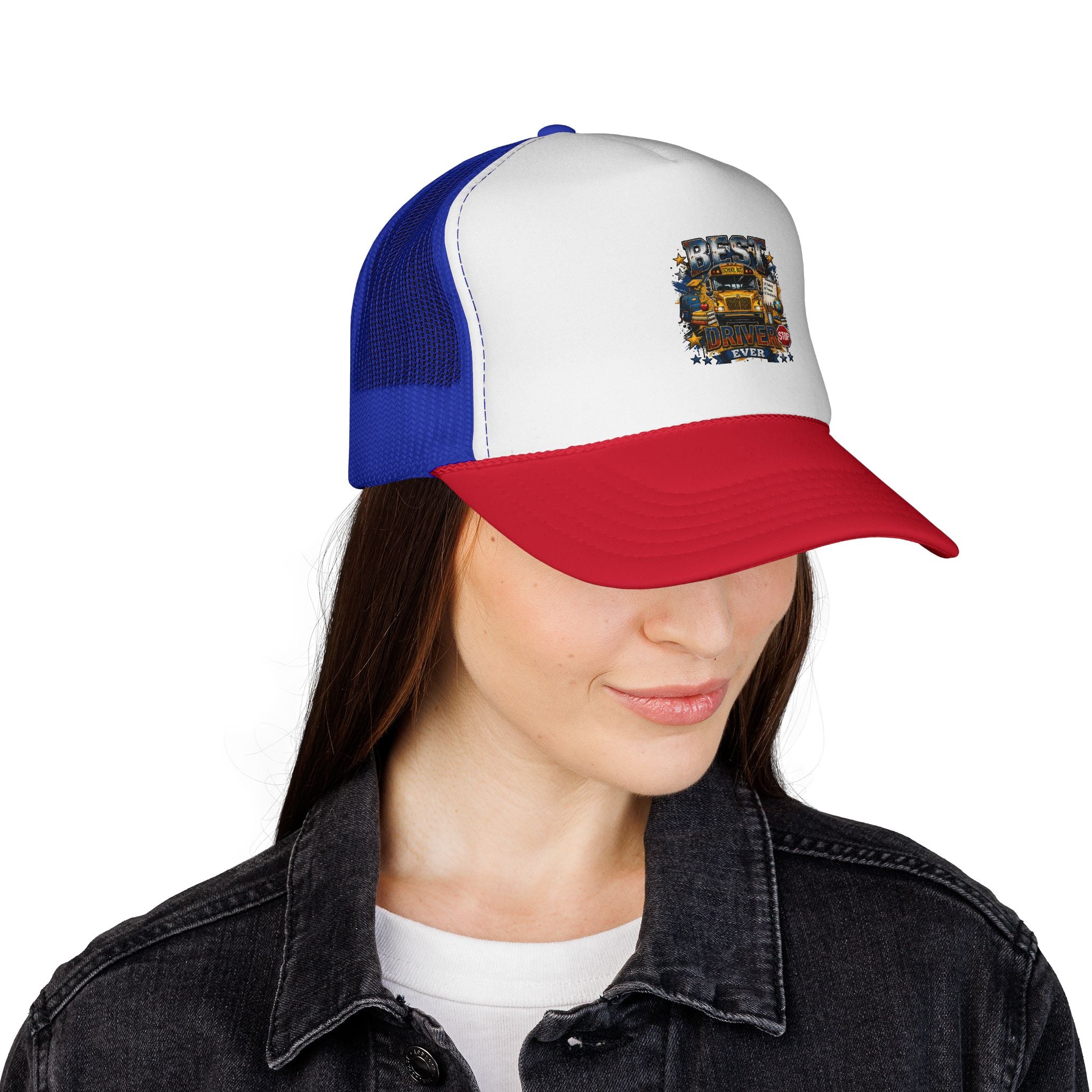 Best Truck Driver Ever Trucker Cap – Vintage School Bus Dad Hat