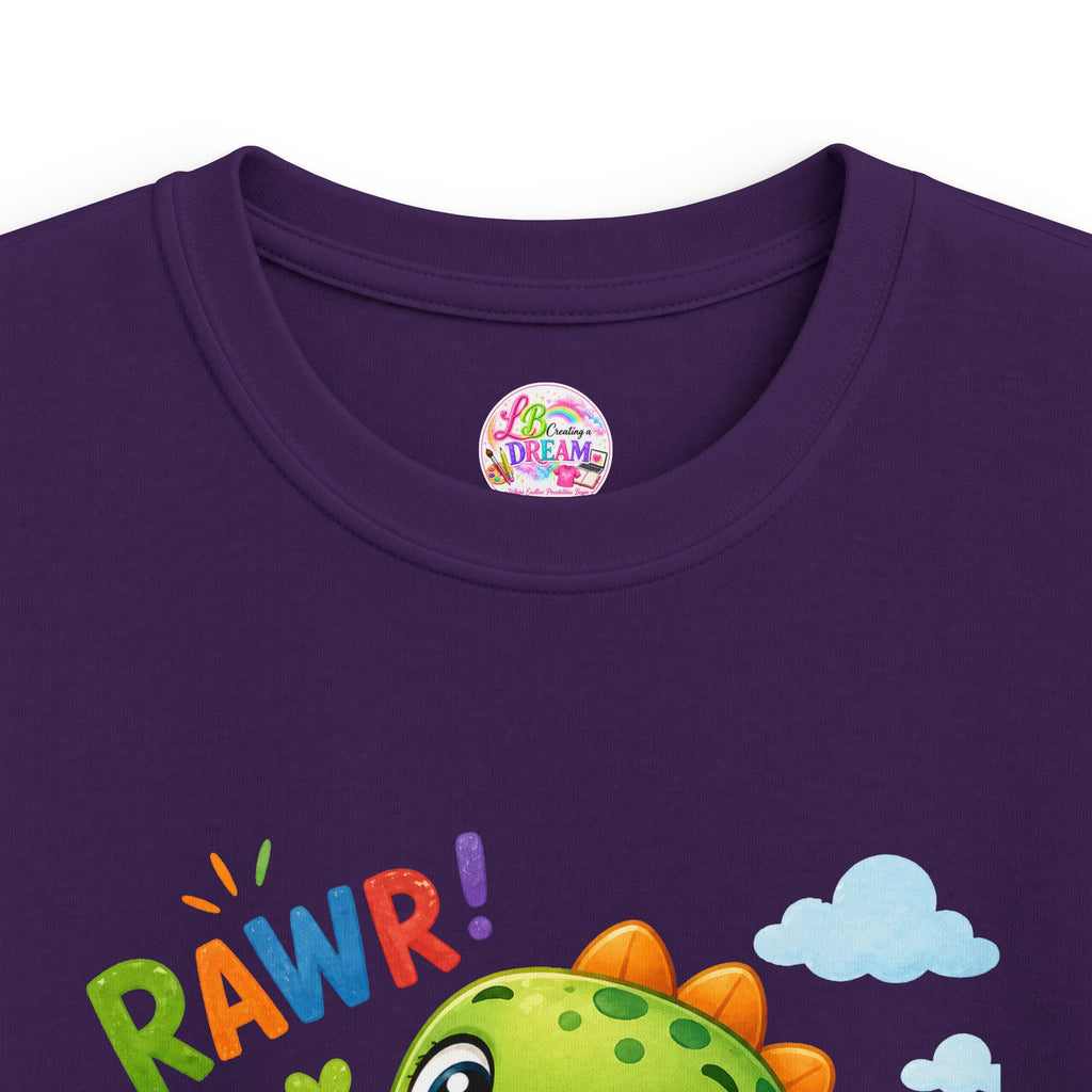Kids Dinosaur Tee — Cute 'RAWR!' Cartoon Dino Shirt for Toddlers & Preschoolers