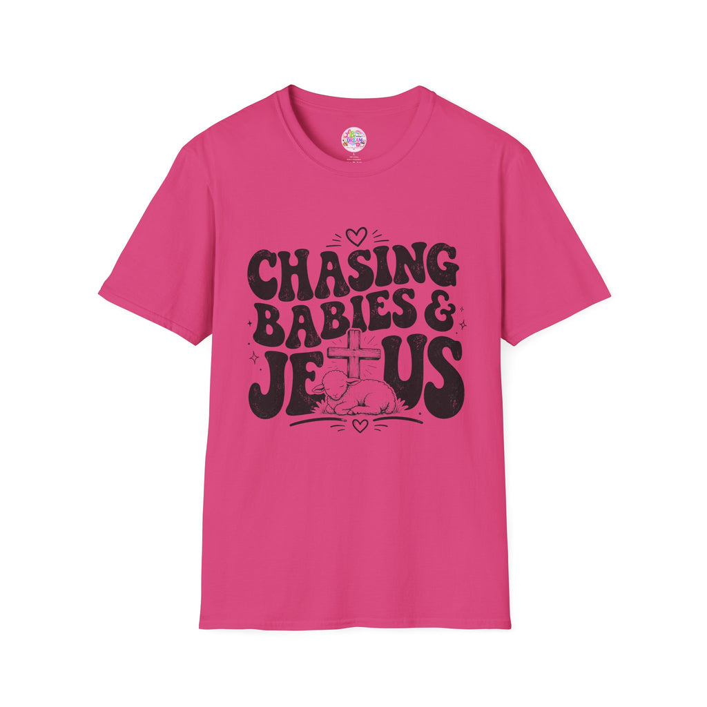 Chasing Babies & Jesus T-Shirt — Retro Christian Faith Graphic Tee