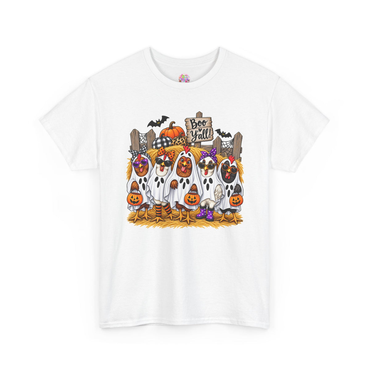 Halloween Ghosts and Pumpkins T-Shirt – Cute 'Bee-Yall' Fall Costume Tee