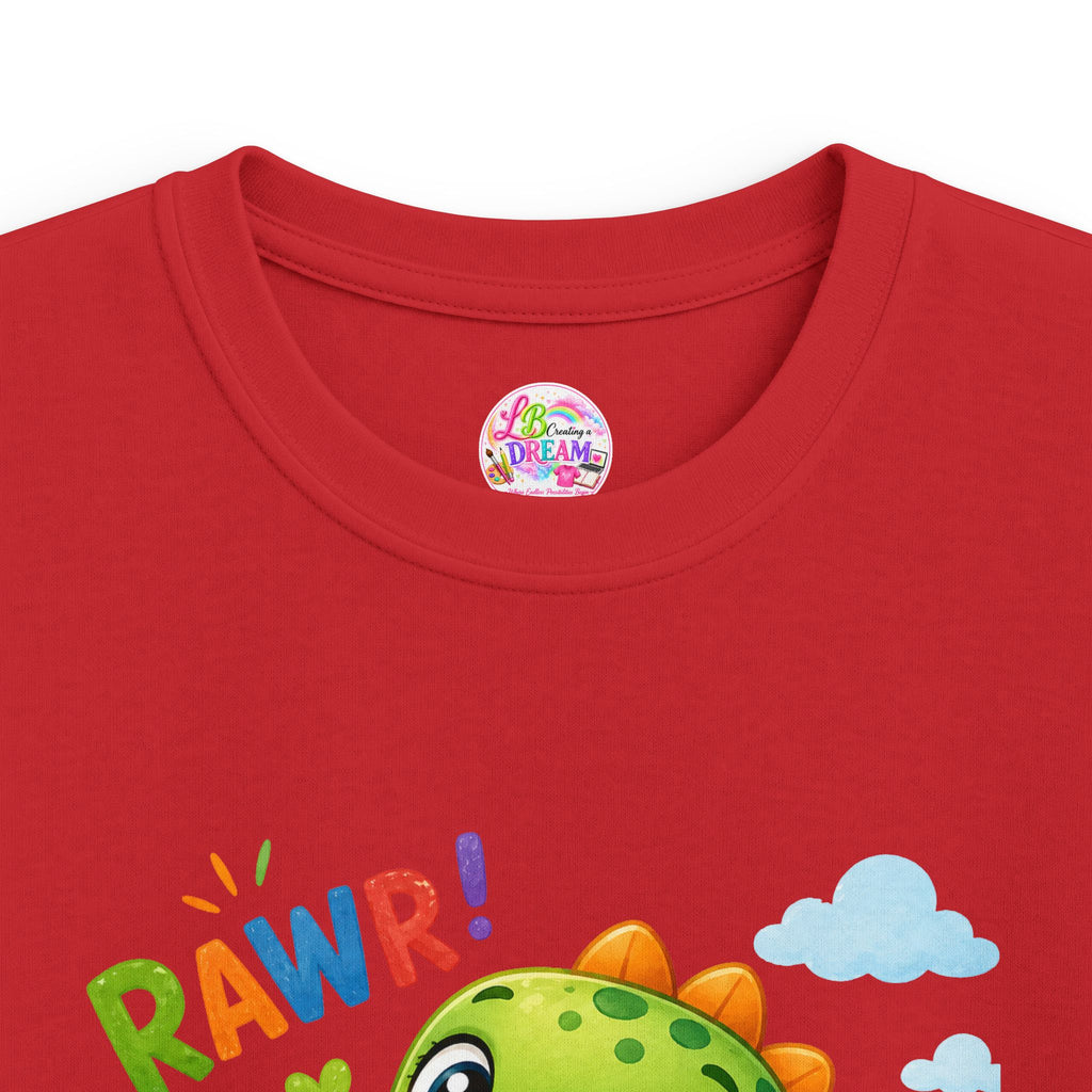 Kids Dinosaur Tee — Cute 'RAWR!' Cartoon Dino Shirt for Toddlers & Preschoolers