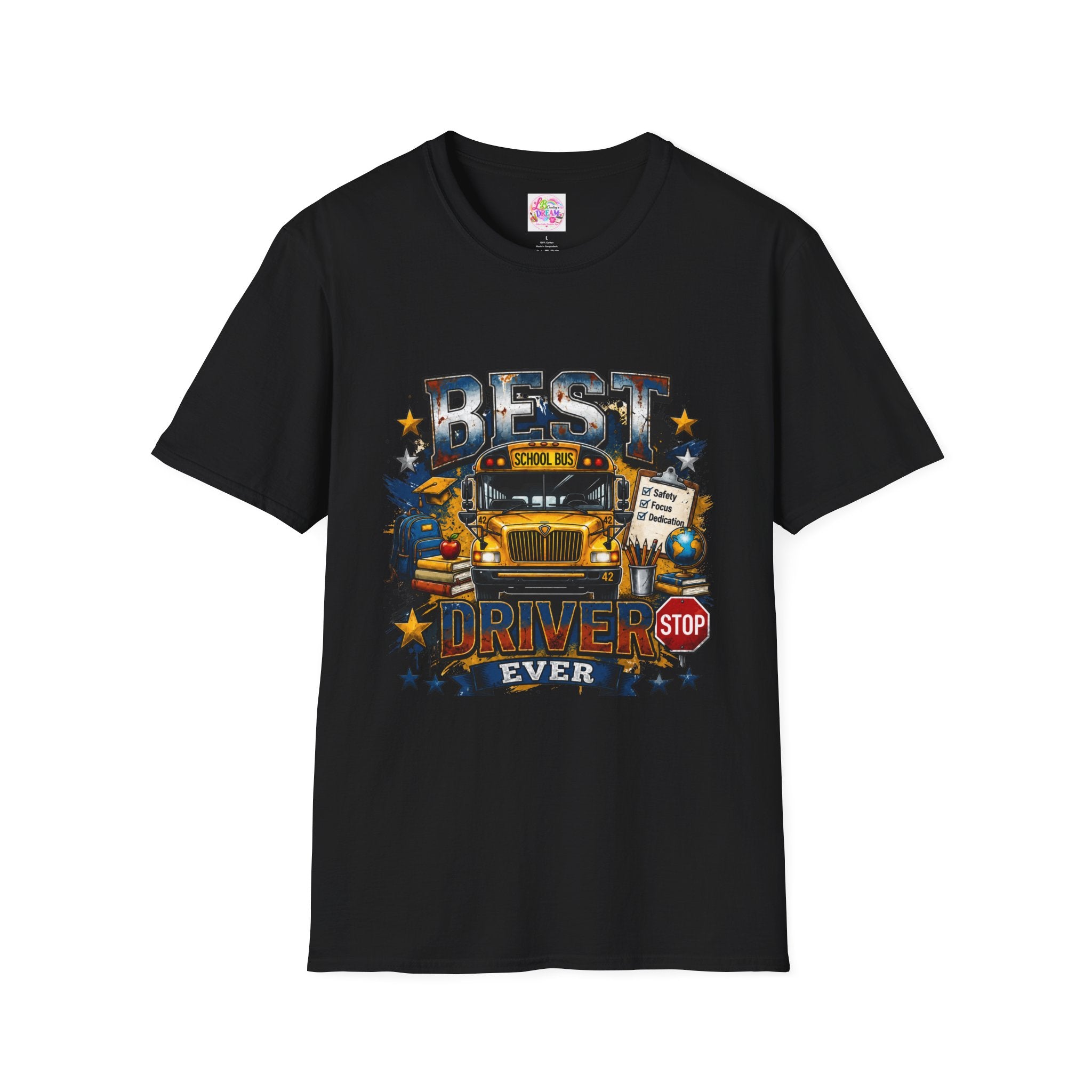 School Bus Driver T-Shirt – "Best Driver Ever" Tribute Tee