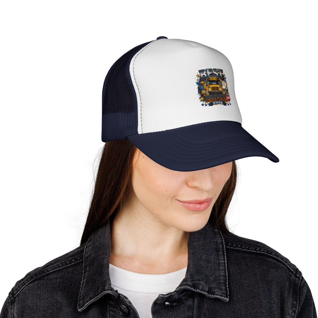 Best Truck Driver Ever Trucker Cap – Vintage School Bus Dad Hat
