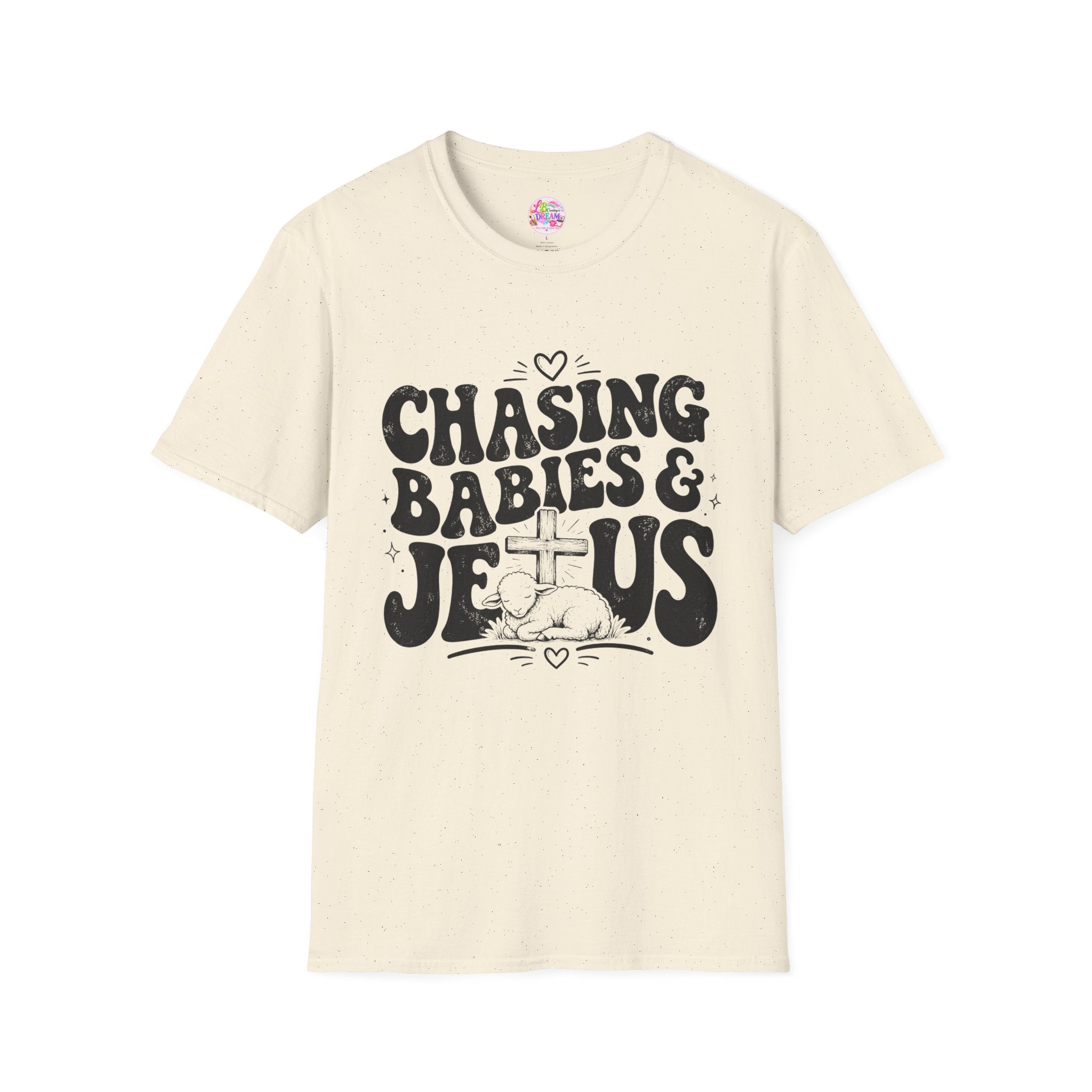 Chasing Babies & Jesus T-Shirt — Retro Christian Faith Graphic Tee