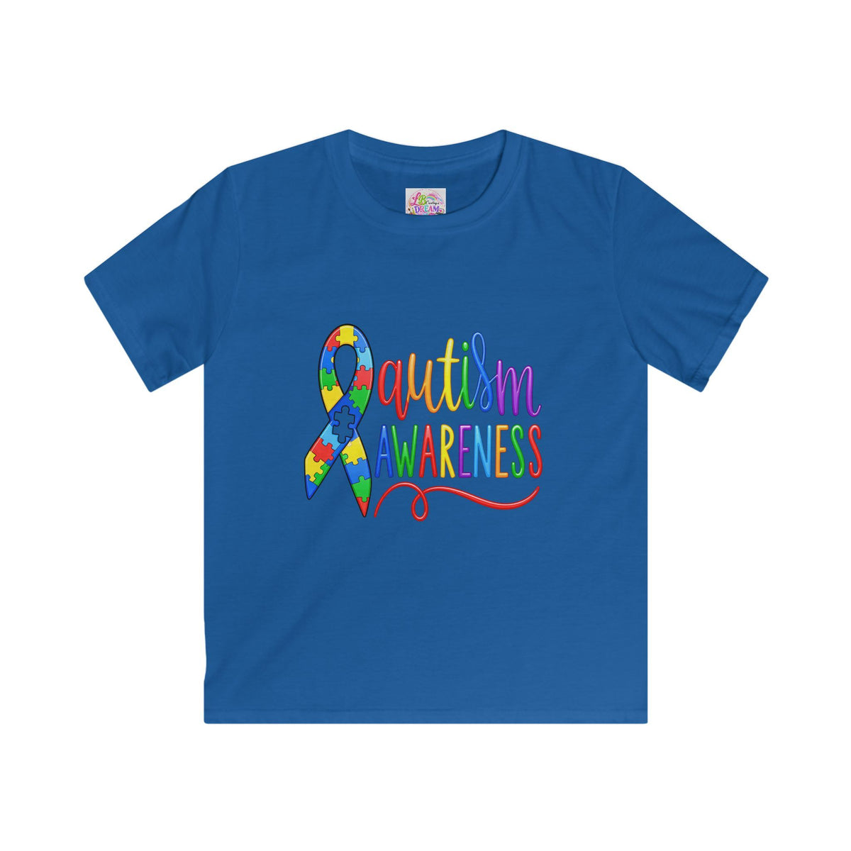 Kids Autism Awareness T-Shirt – Colorful Puzzle Ribbon Tee