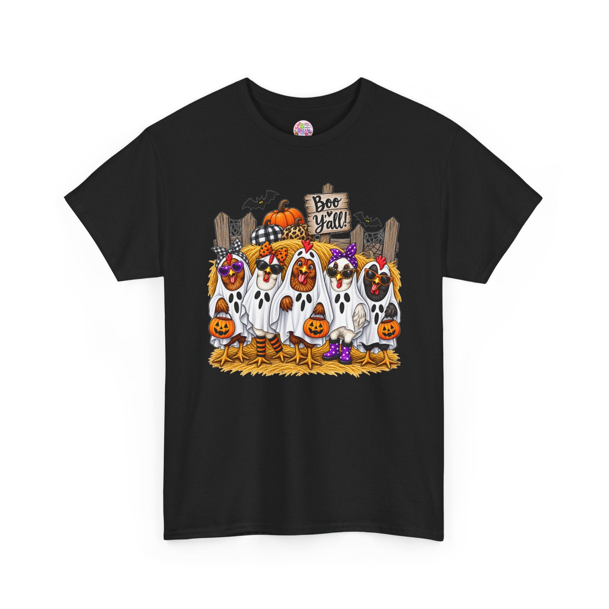 Halloween Ghosts and Pumpkins T-Shirt – Cute 'Bee-Yall' Fall Costume Tee