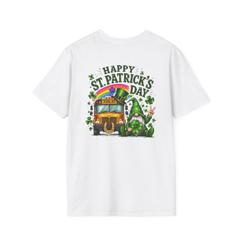 St. Patrick's Day T-Shirt - 'Happy St. Patrick's Day' Shamrock Truck Pocket Tee