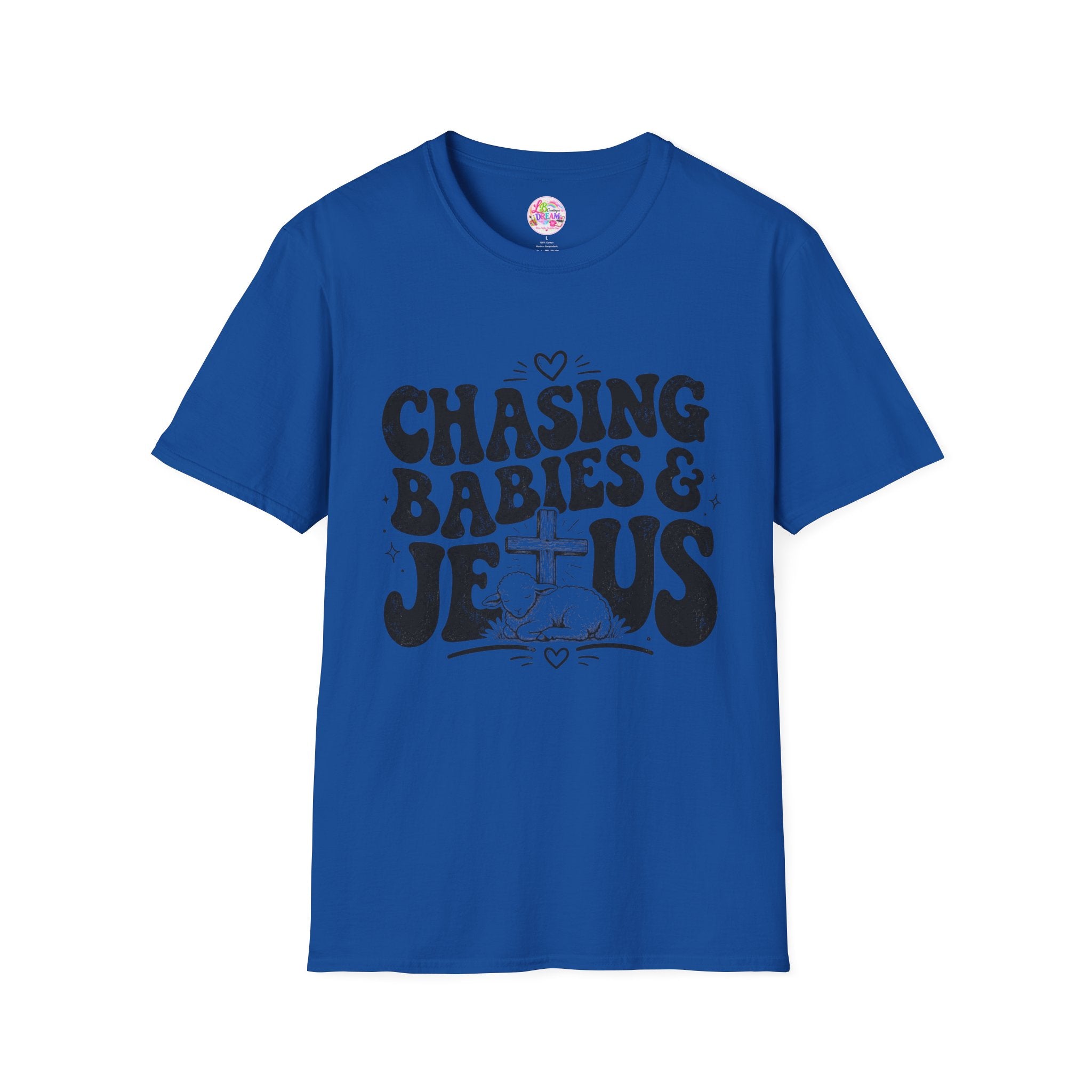 Chasing Babies & Jesus T-Shirt — Retro Christian Faith Graphic Tee