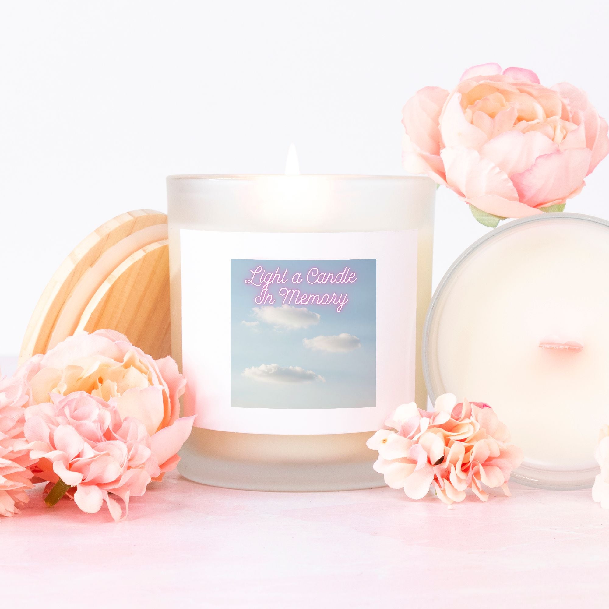 Candle Frosted (Pink Wick) Glass