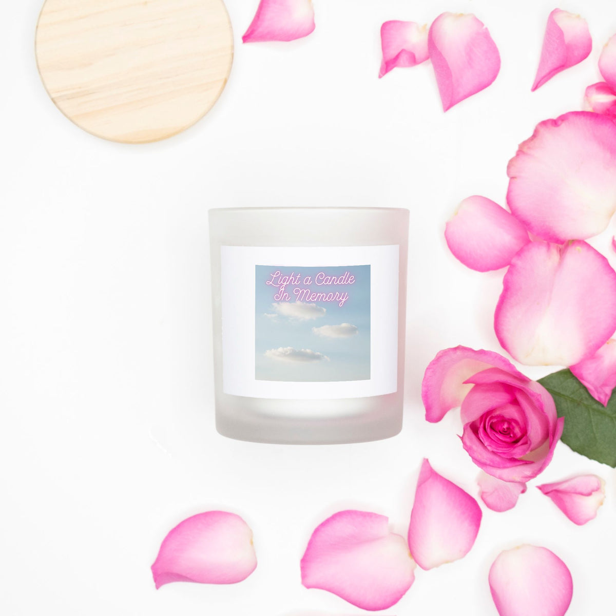 Candle Frosted (Pink Wick) Glass