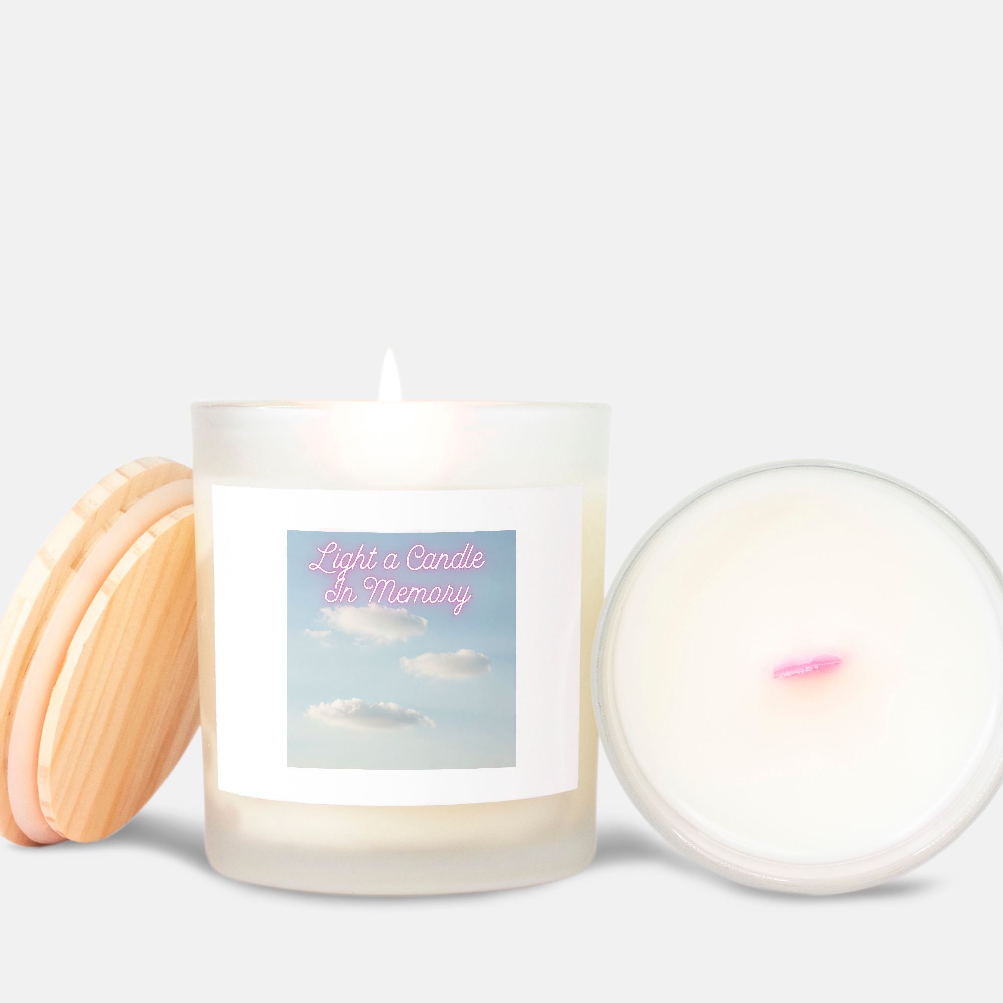 Candle Frosted (Pink Wick) Glass